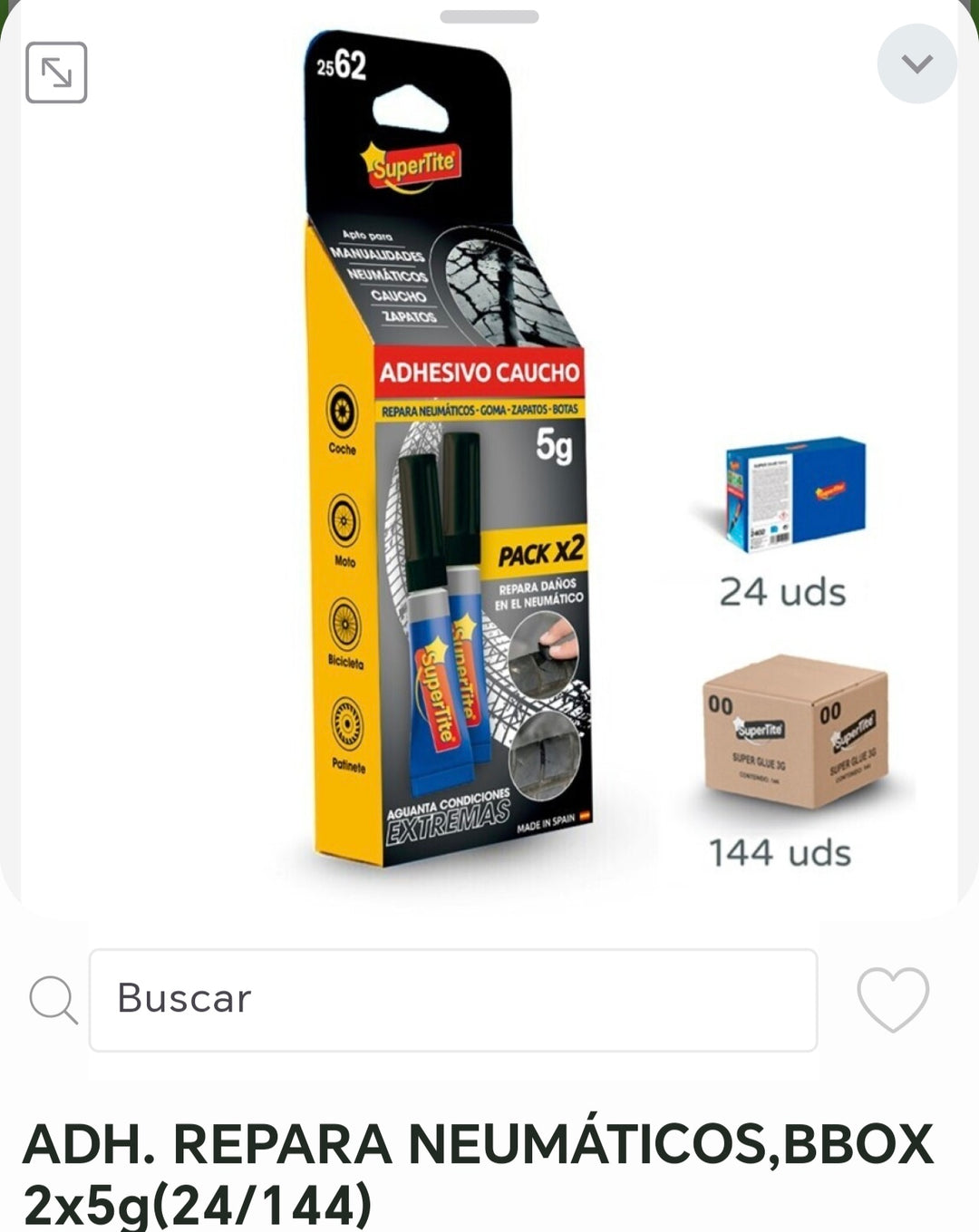 Adh repara neumáticos b box 2x5g