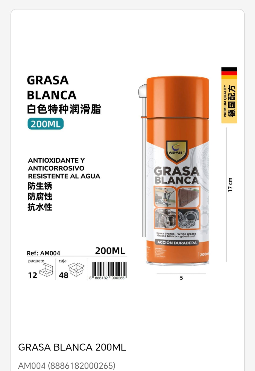 Grasa blanco 200ml