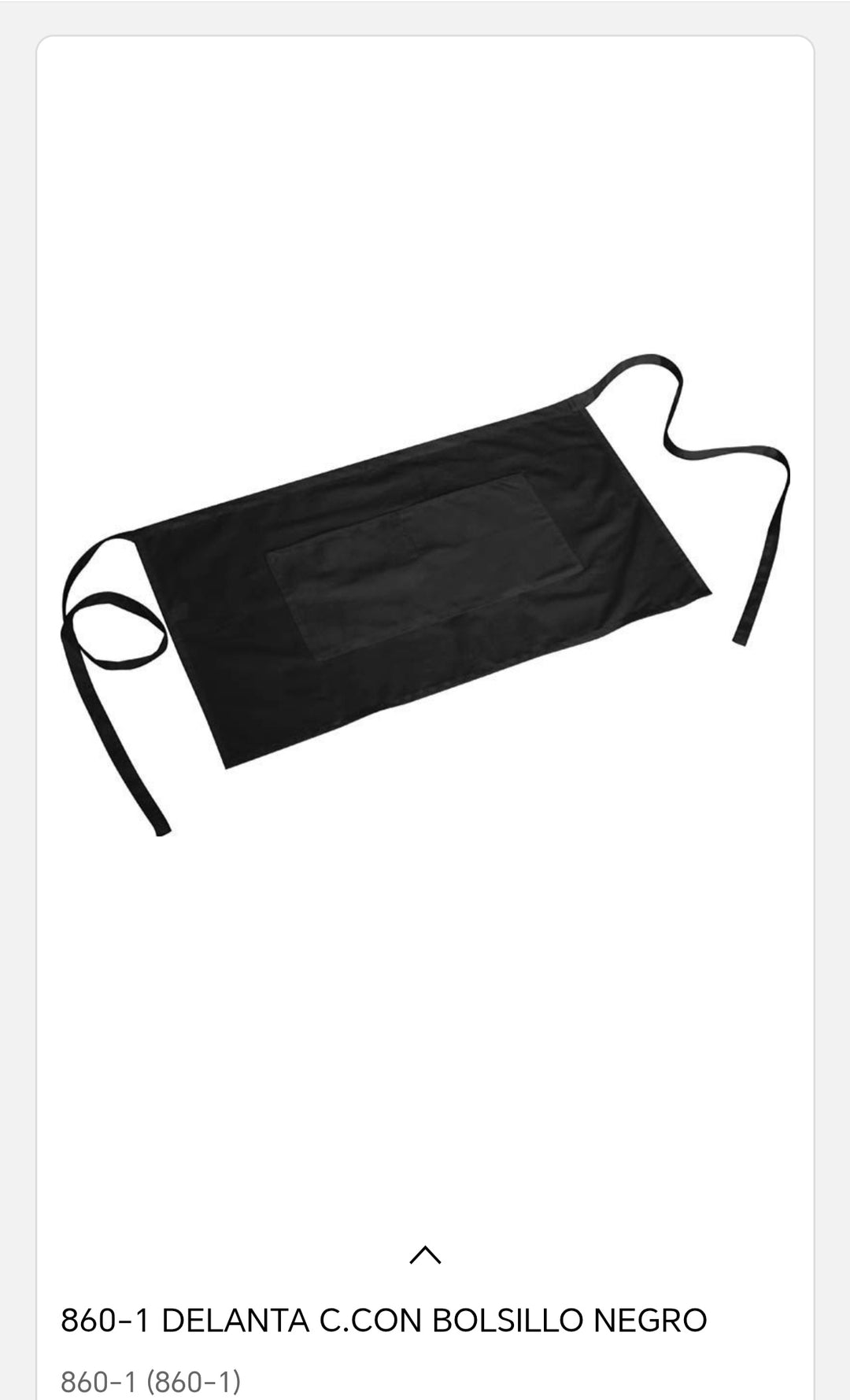 Delanta con bolsillo negro