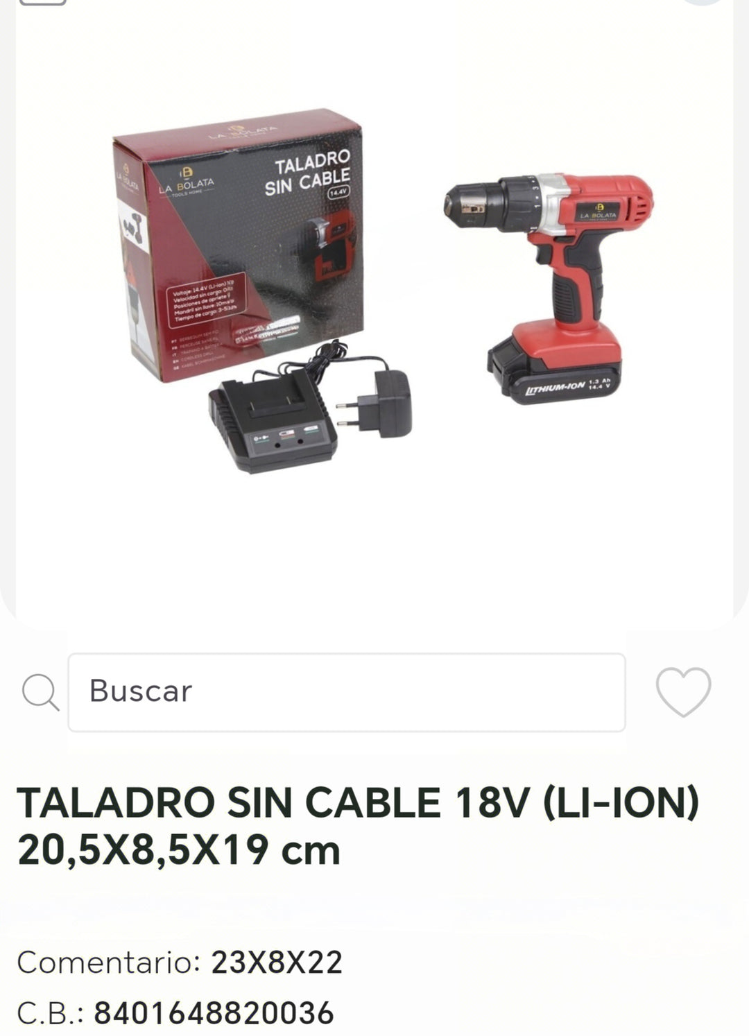 Taladro sin cable 14, 4w