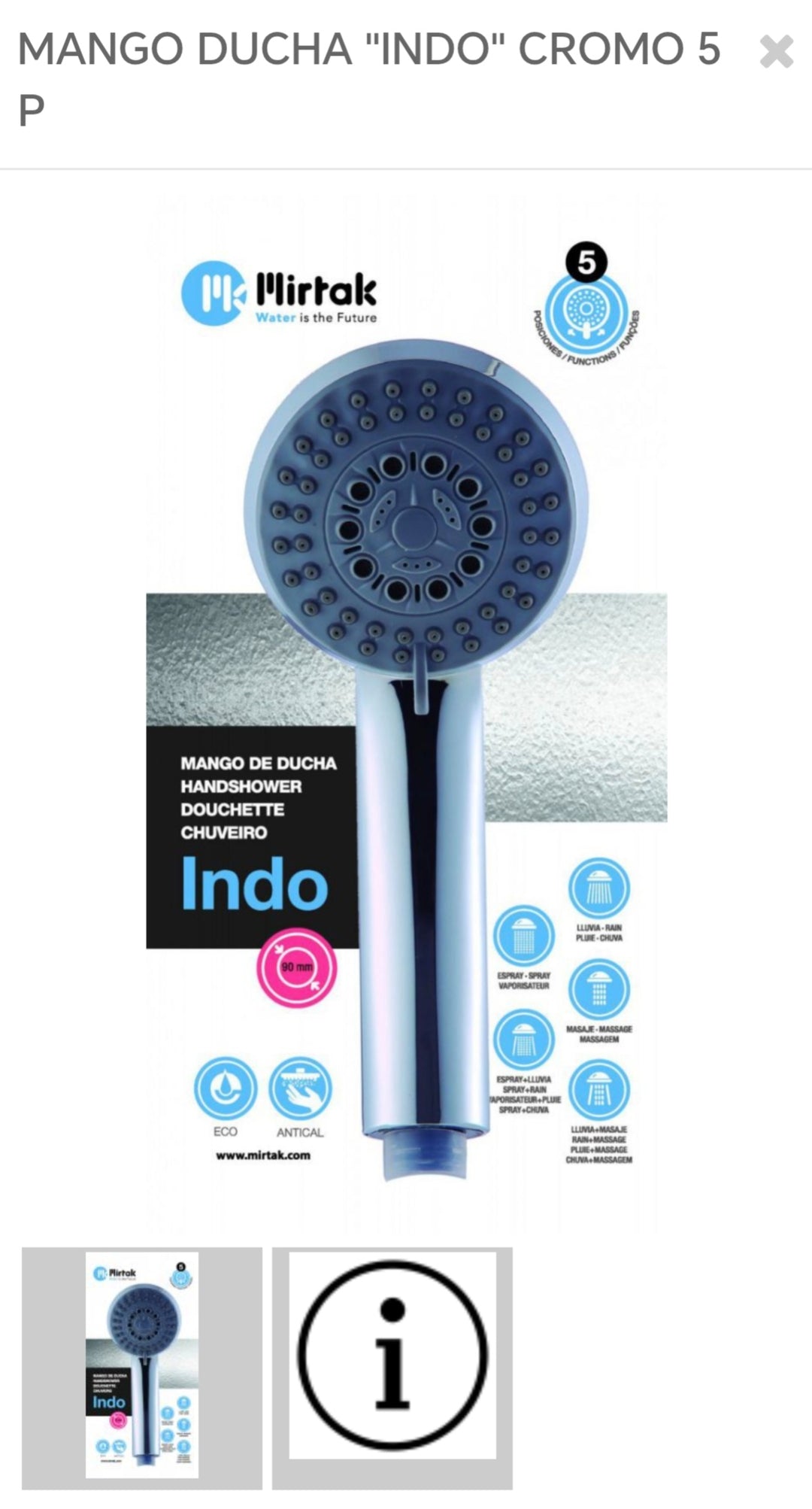 mango de ducha indo B-51532