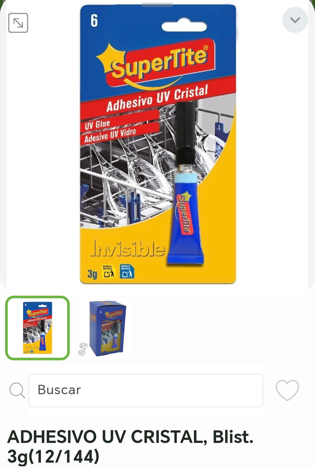 Adhesivo uva cristal BList 3g