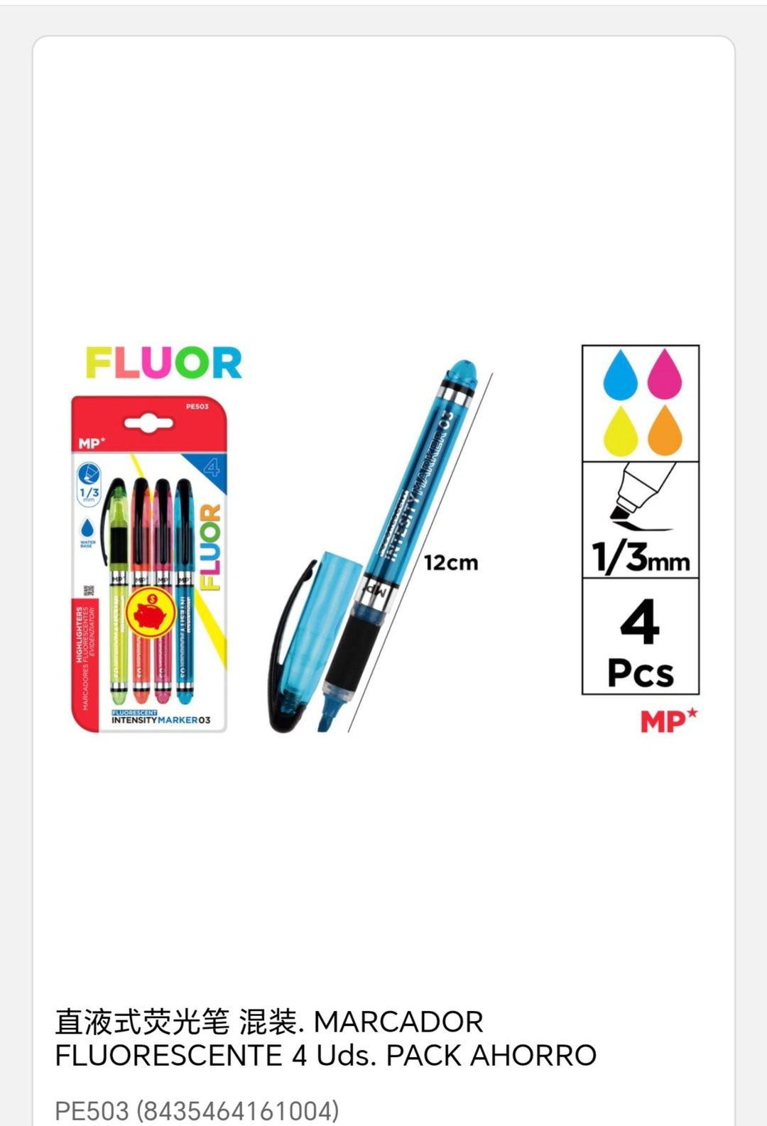 marcador permanente 4 uds pack ahorro