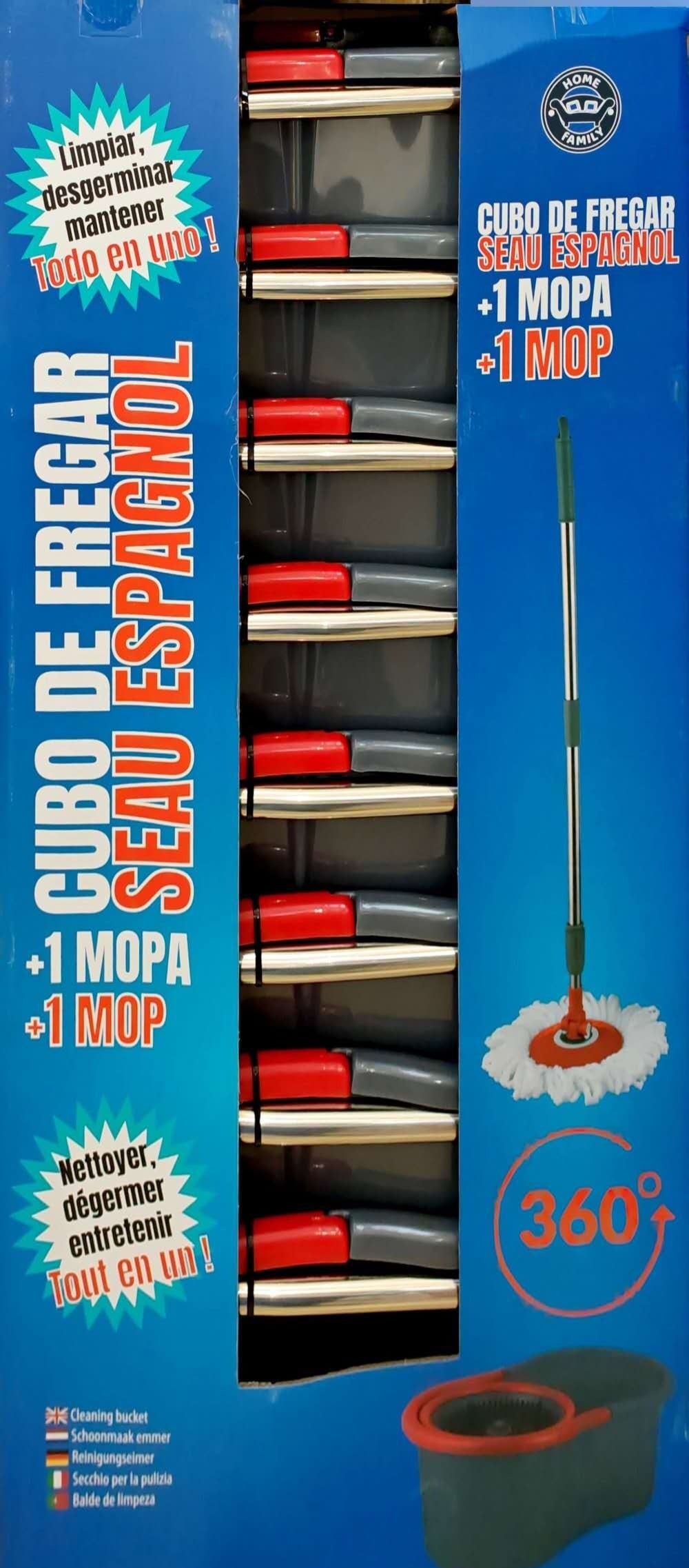 cubo de fregar 46, 8*26, 8*21, 3cm+mopa 360°