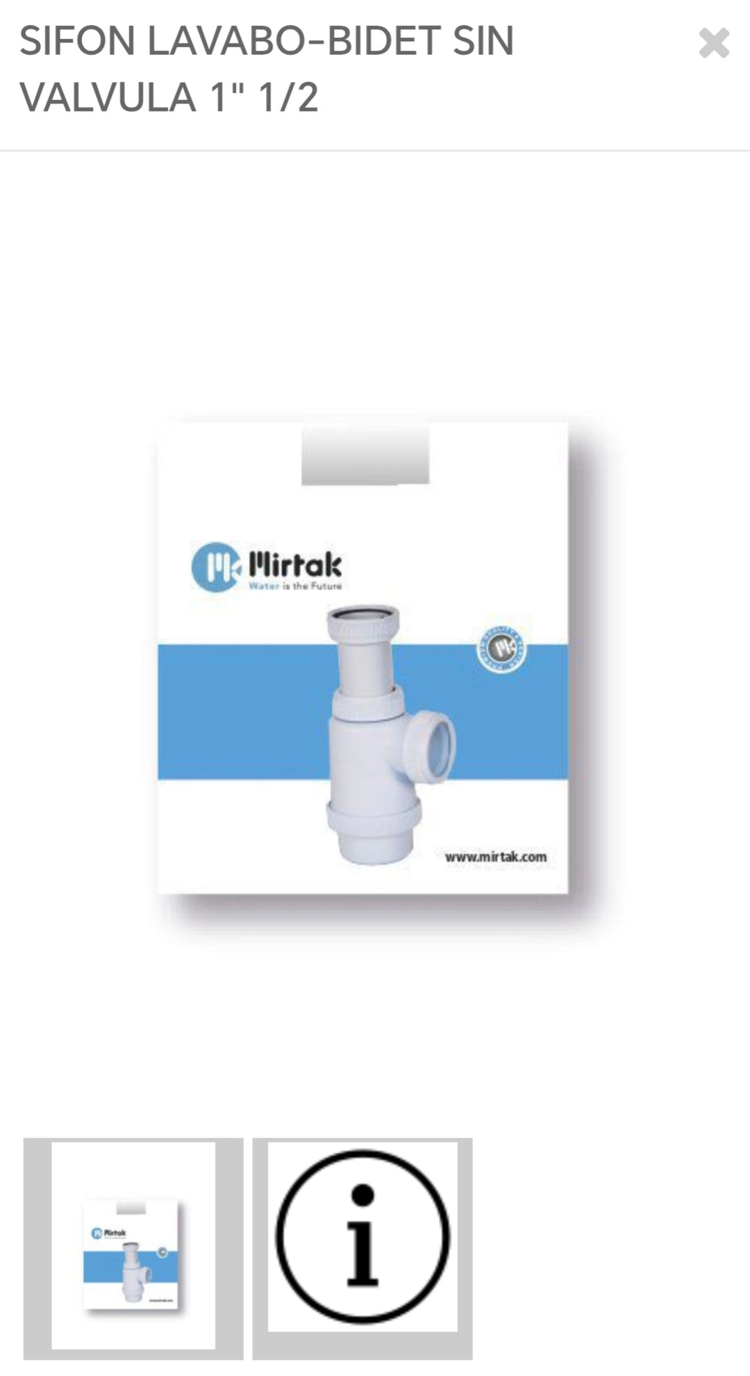 sifón lavabo_Bodet sin válvula 1*1/2