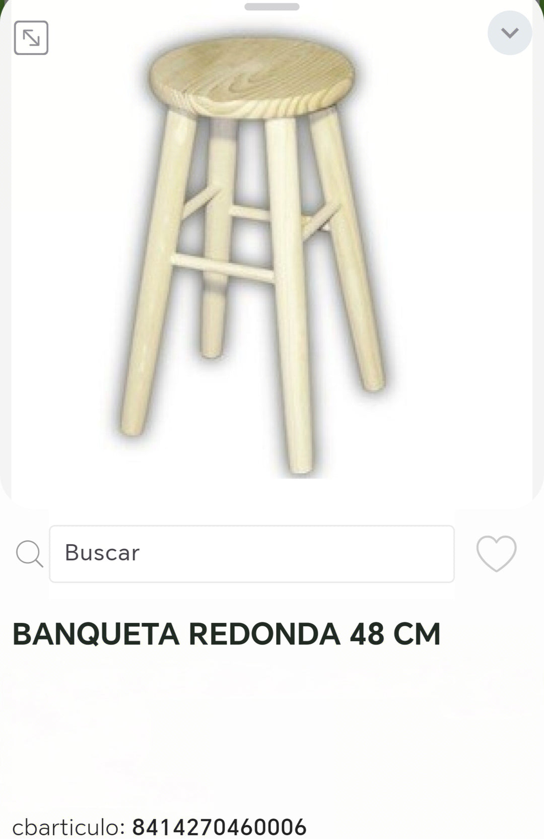 Banqueta redonda 48cm