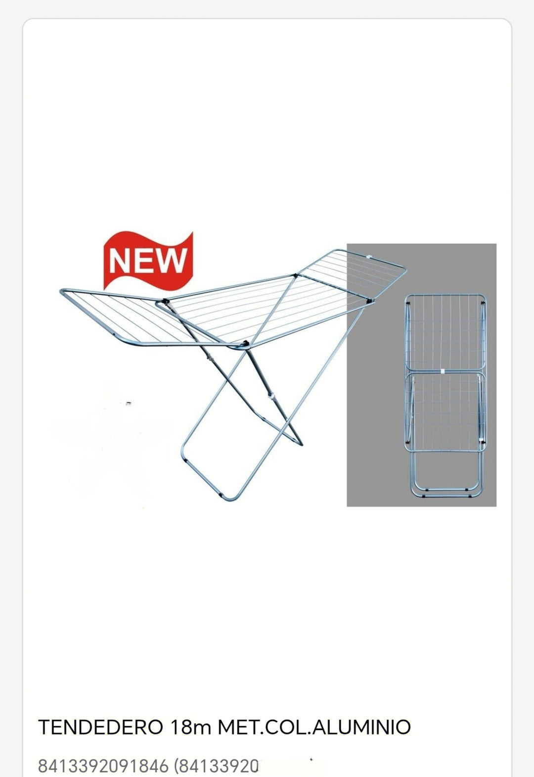 Tendedero 18m metros col aluminio