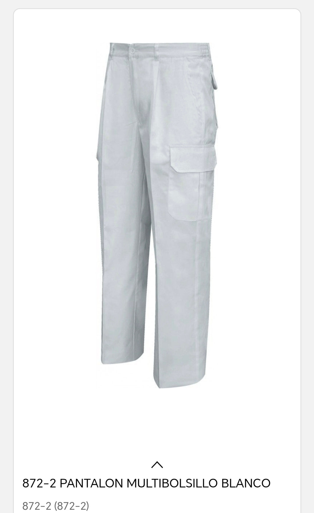 Pantalón multibolsillo blanco