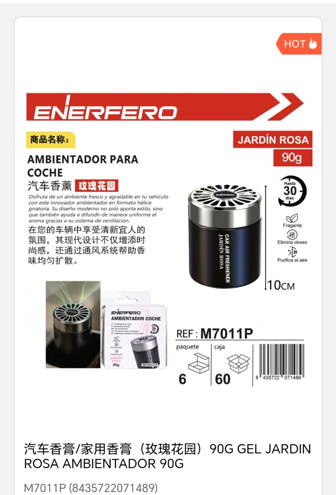 Ambientador para coche 90g