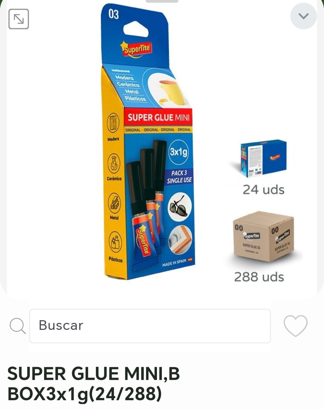 super glue mini b box 3x1g