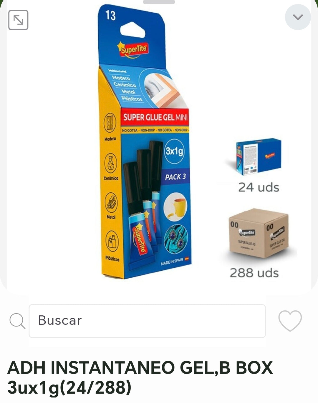 Adh instantáneo gel b box 3ux1