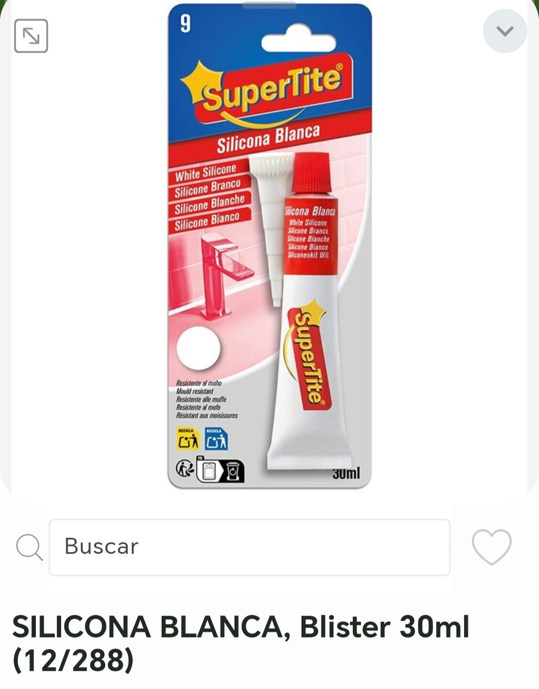 silicona blanca BList 30ml