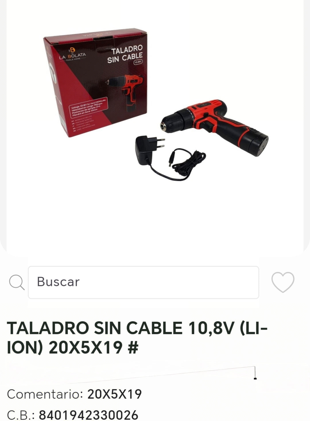 Taladro sin cable 10, 8w