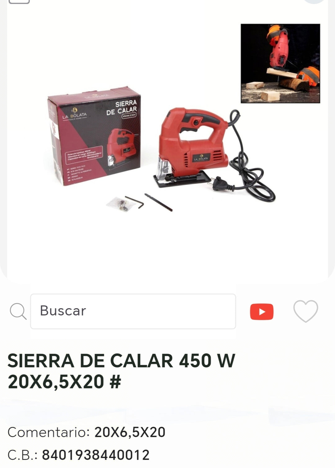 sierra de calar 450w