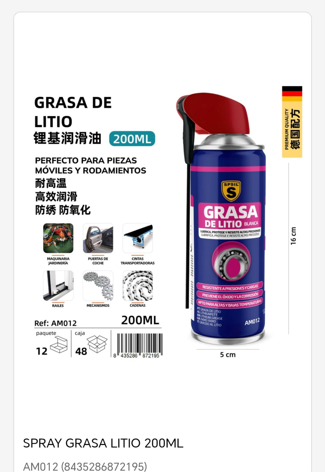 Grasa de Lito 200ml