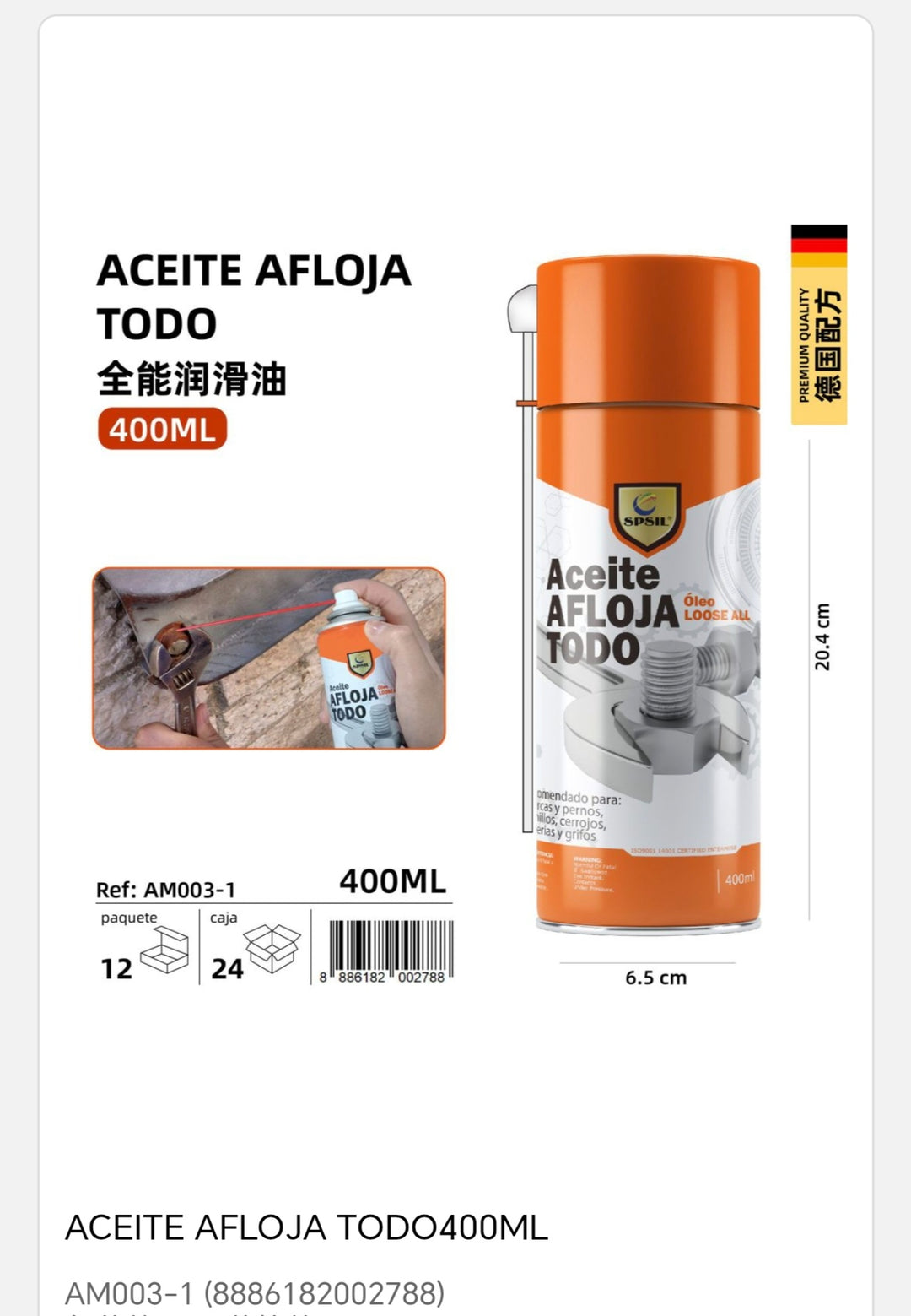 Aciete afloja Todo 400ml