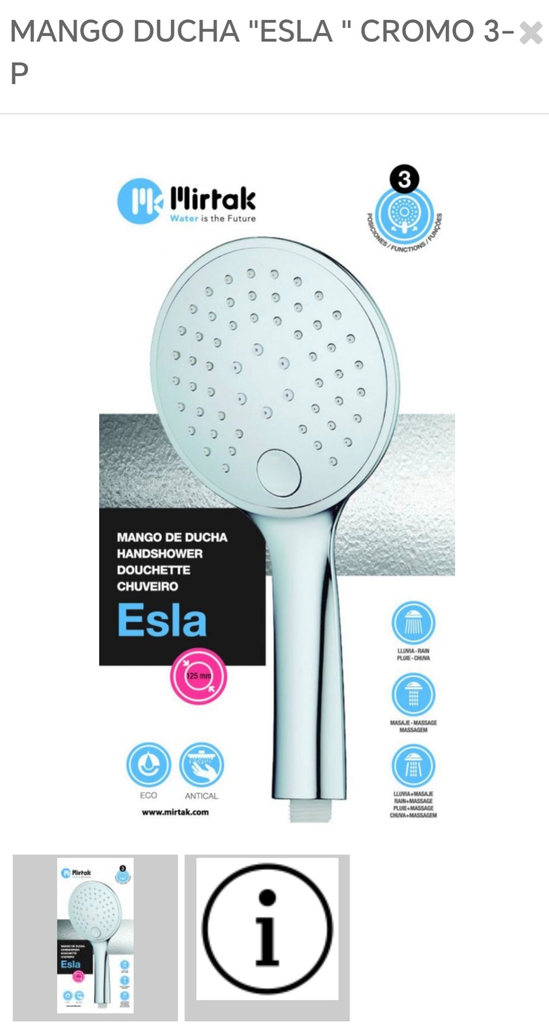 mango de ducha B-50612