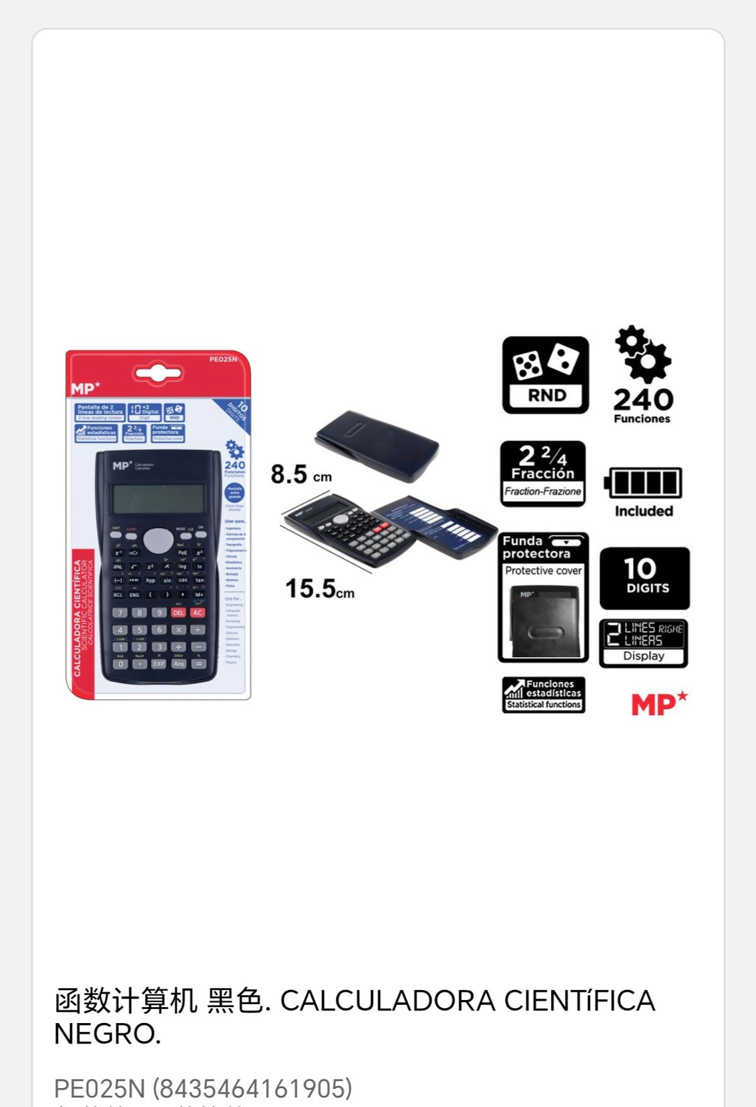 calculadora cientofica negro