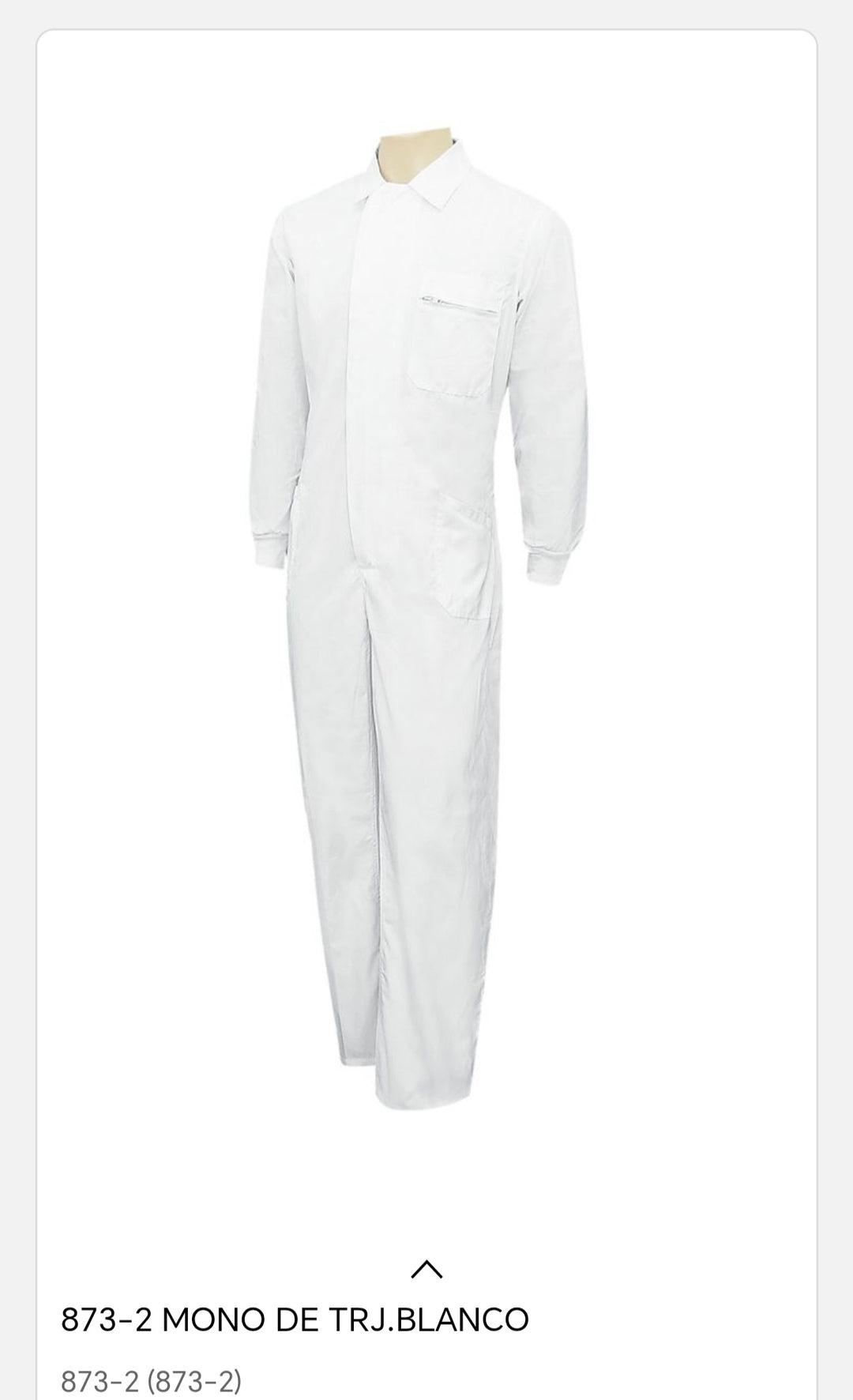 mono de trabajo blanco