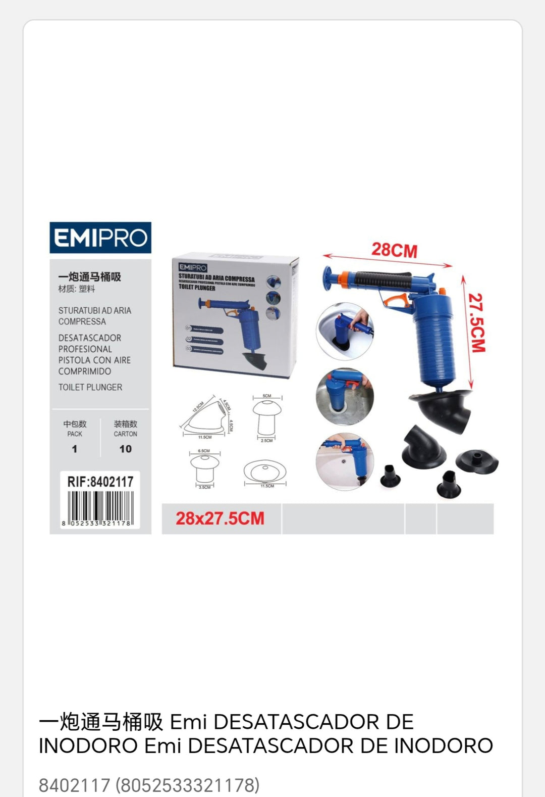 desatascador de inodoro