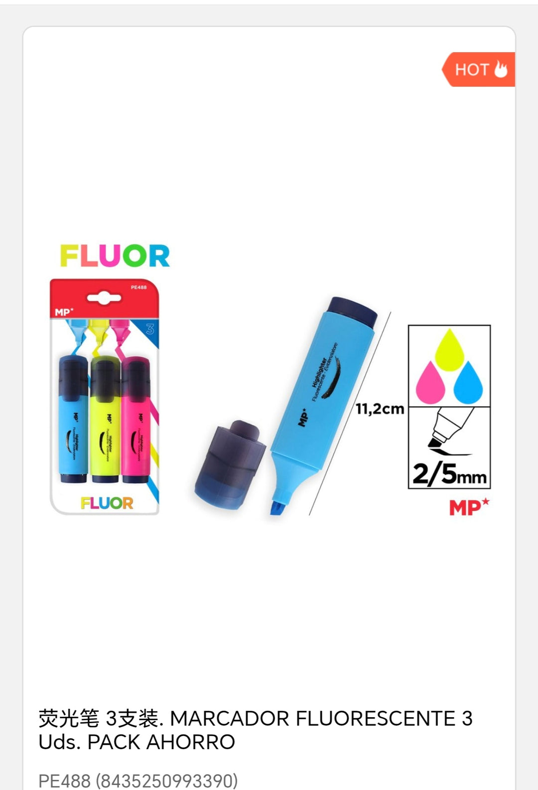 marcador flu or e center 3  uds pack ahorra
