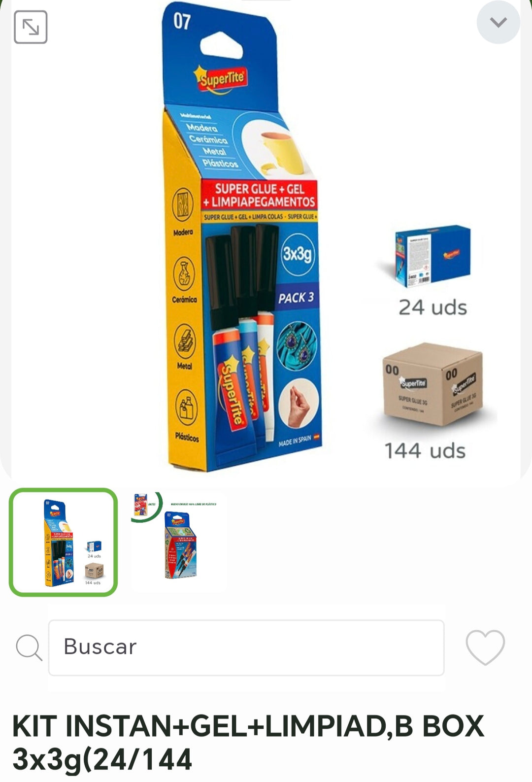 kit instan+gel+limpiad b box3x3g