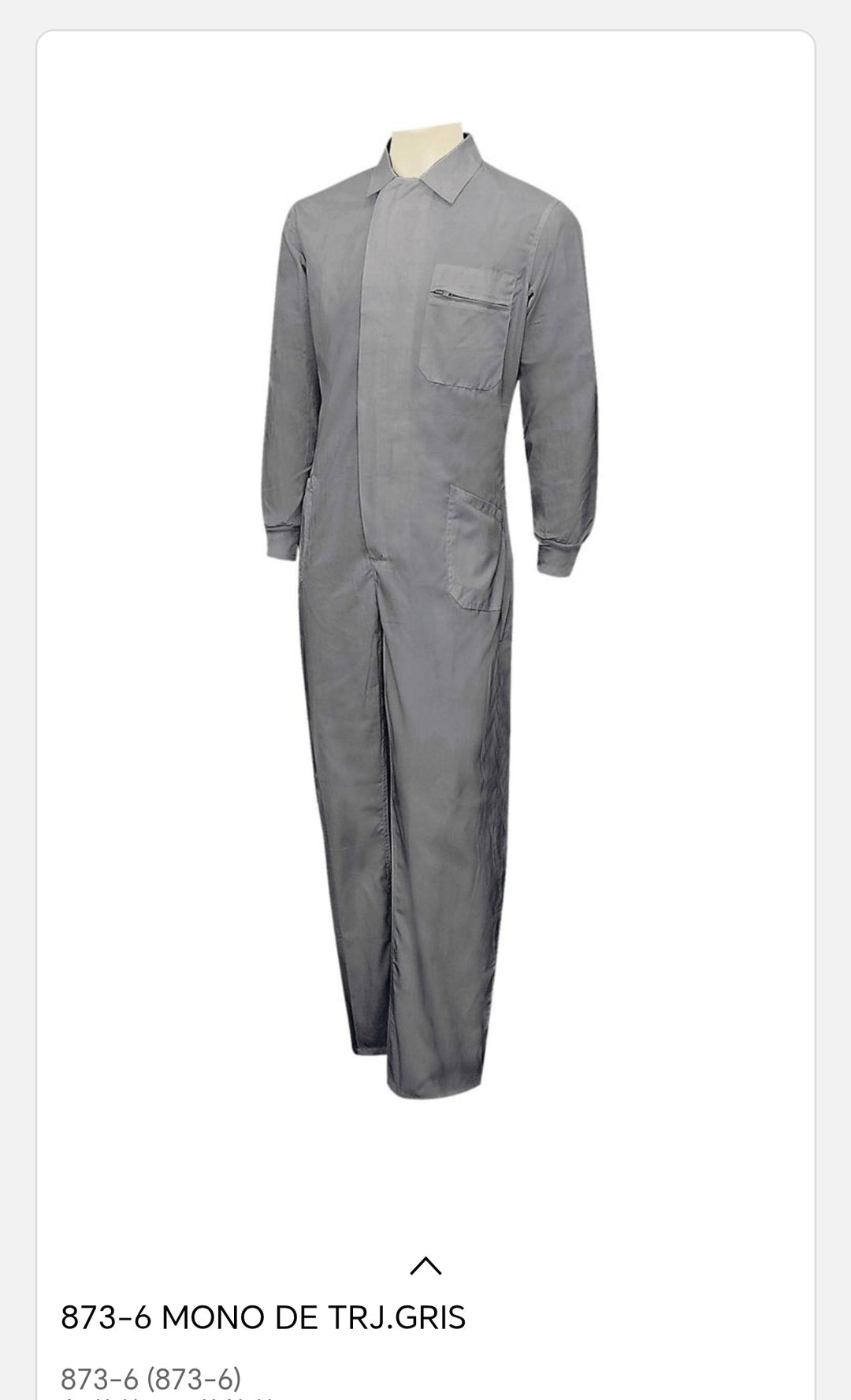 mono de trabajo gris