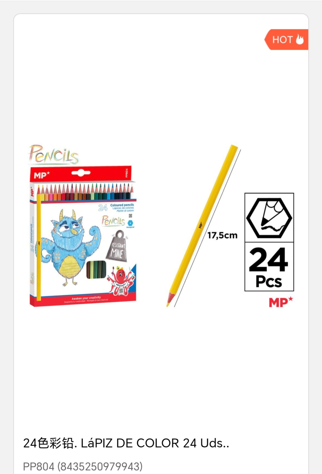 lapiz de color 24 uds