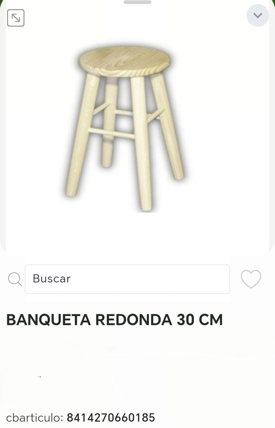Banqueta redonda 30cm