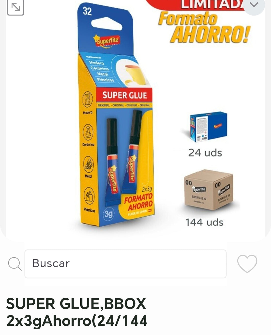 súper glue b box 2x3g