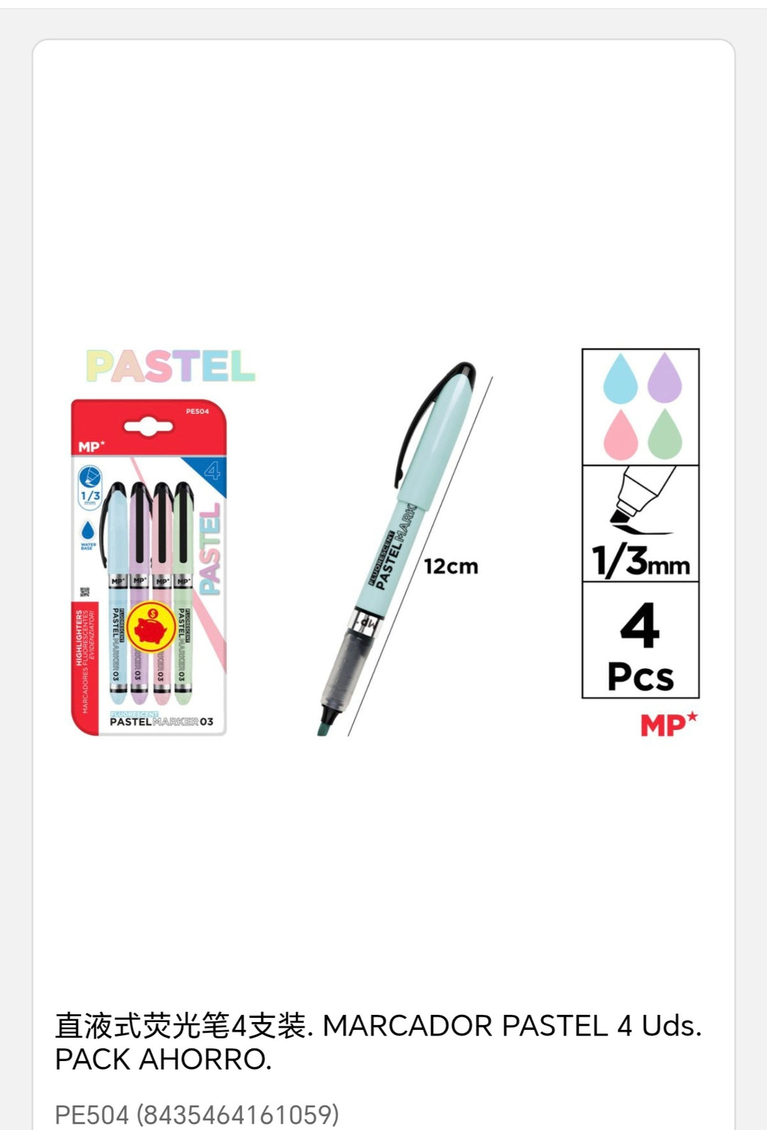 marcador permanente 4 uds pack ahorro