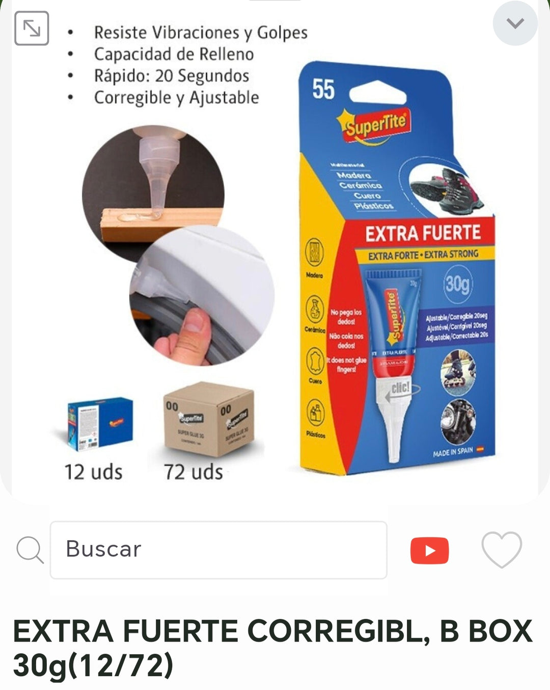 Extra fuerte corregibl b box 30g