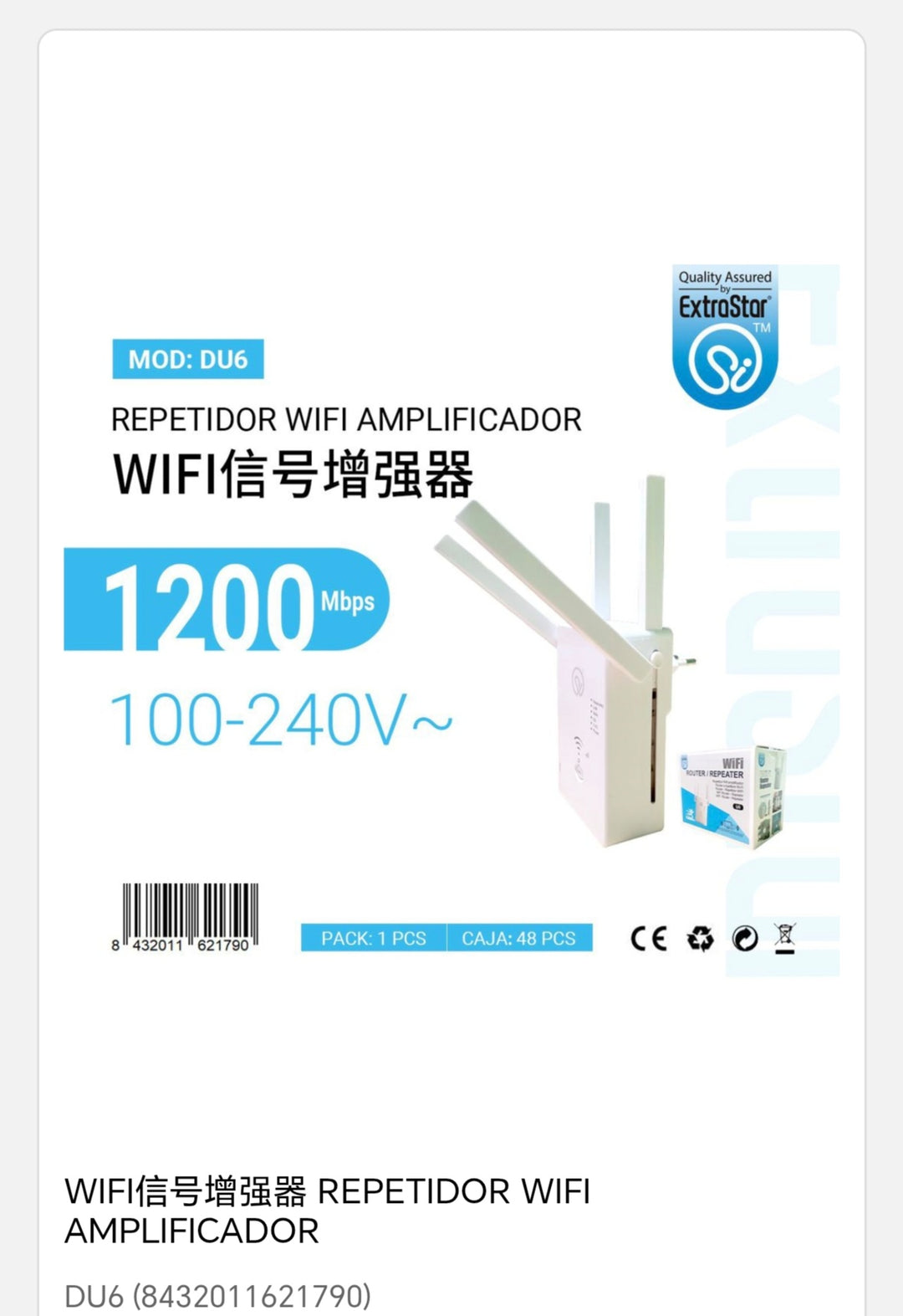 Repetidor wifi amplificador