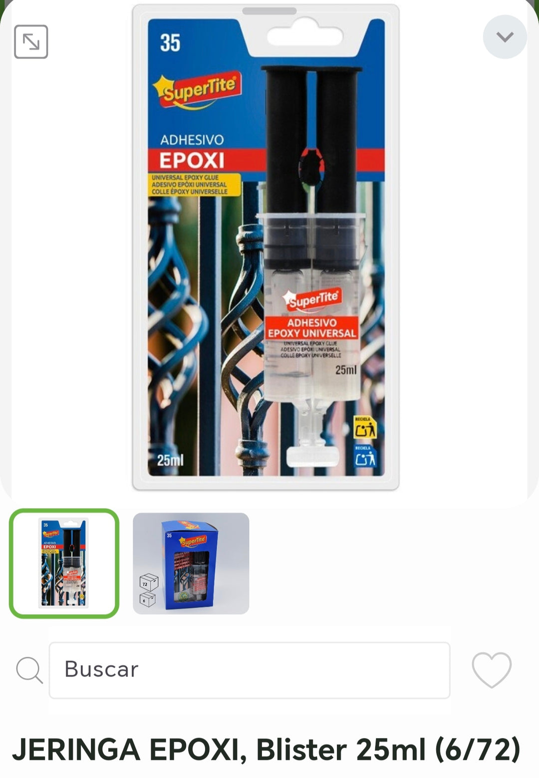 Jiringa epoxi blister 25g