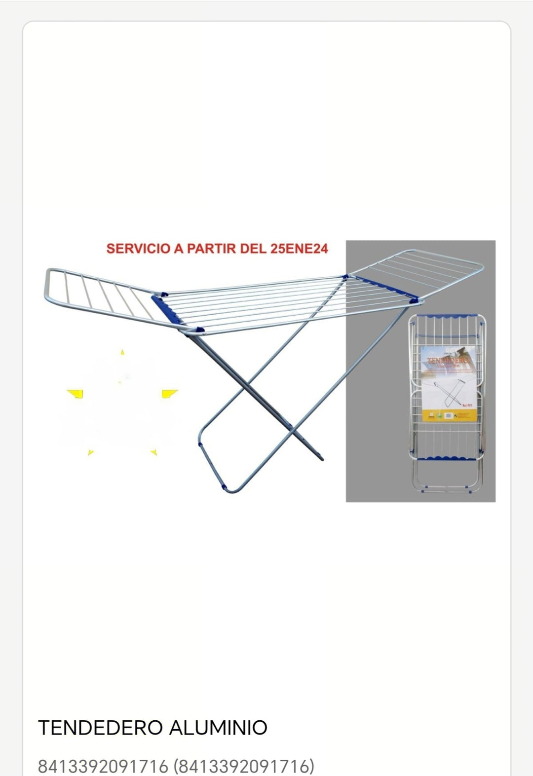 Tendedero aluminio 20m