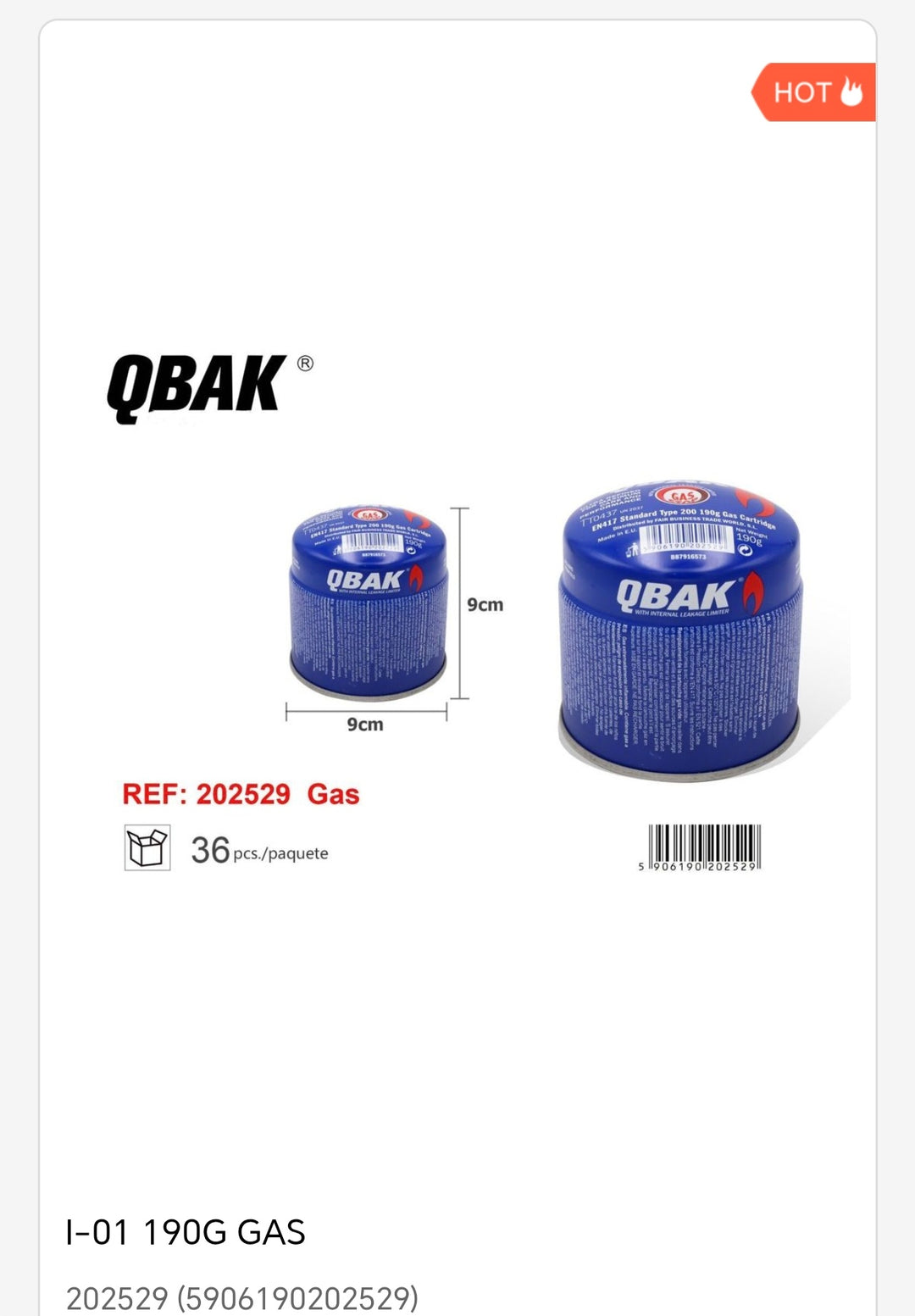 Gas 190g