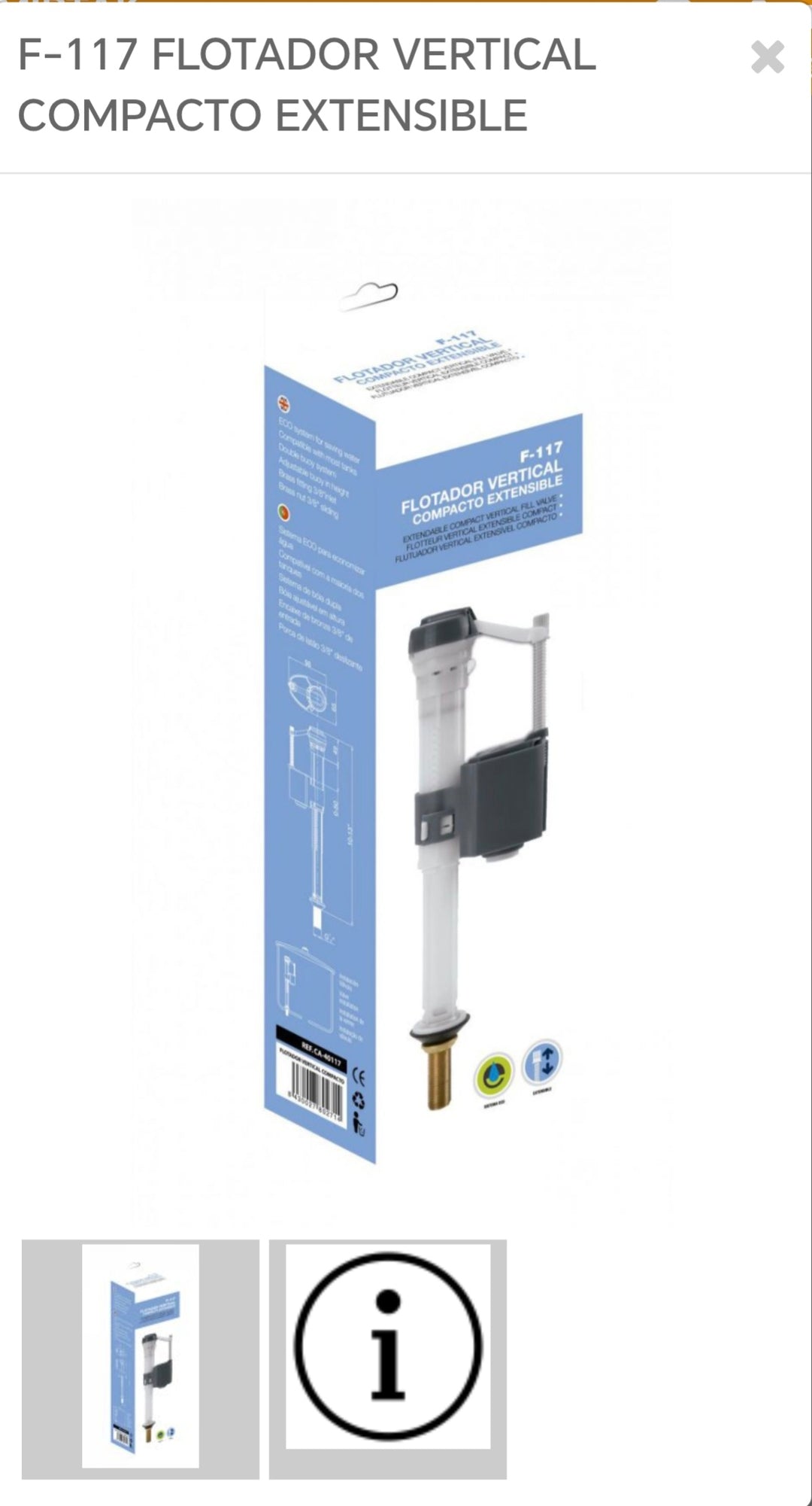 F-117 flotador vertical camp acto extensible   802714