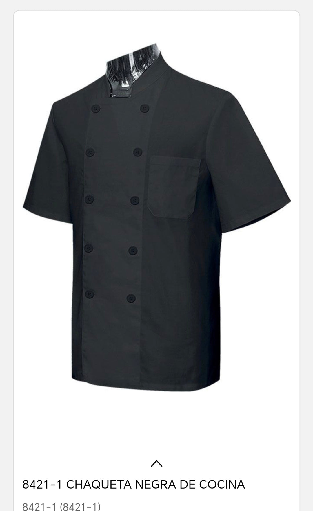 Chaqueta negro cocina
